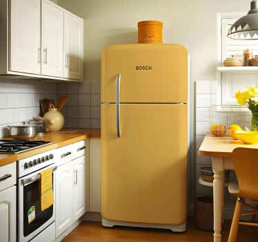 Folie Kühlschrank vollgelb - TenStickers