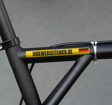 Namensaufkleber Fahrrad mit personalisierte Webseite - TenStickers