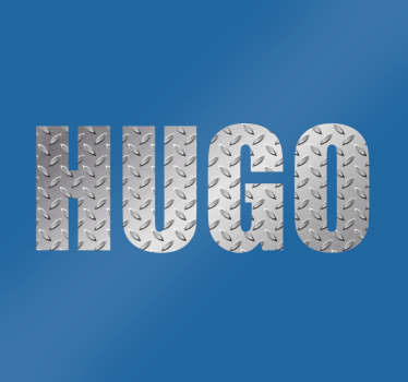 Vinilo personalizable nombre metálico - TenVinilo