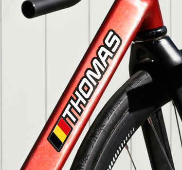 Sticker vélo drapeau en transition de nom - TenStickers