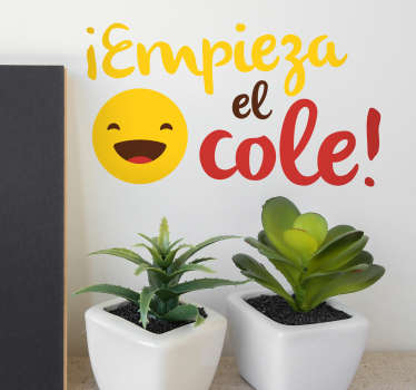 Vinilo vuelta al cole divertido - TenVinilo