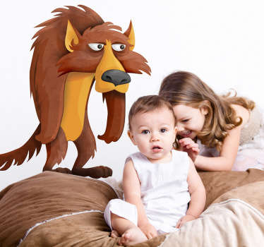 Grumpy Wolf Wall Sticker - TenStickers