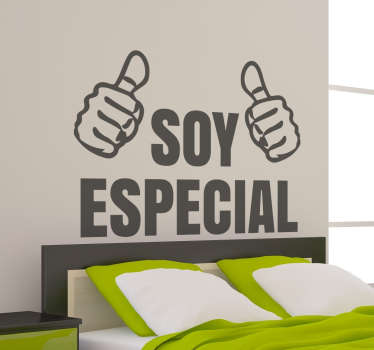 Vinilo decorativo soy especial - TenVinilo