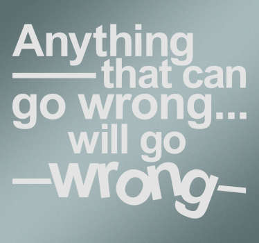 Adesivo murale Legge di Murphy - TenStickers
