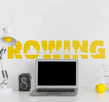 Sticker rowing texte - TenStickers