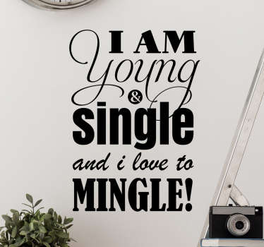 Adesivo murale Young Single Mingle - TenStickers