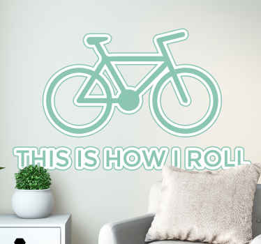 Sticker vélo how I roll - TenStickers