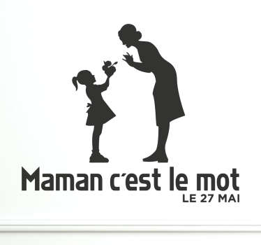 Sticker Maman c'est le mot - TenStickers