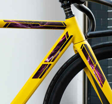 Pink lightning  bike sticker - TenStickers