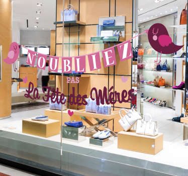 Sticker n'oubliez pas fête des mères - TenStickers