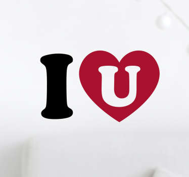 Sticker I coeur U - TenStickers