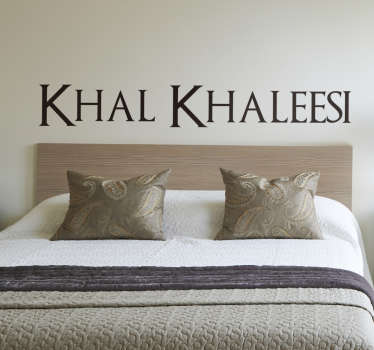 Game of thrones sticker. Khal Khaleesi is a major character in the first season of Game of Thrones.This sticker is available in many sizes and colours