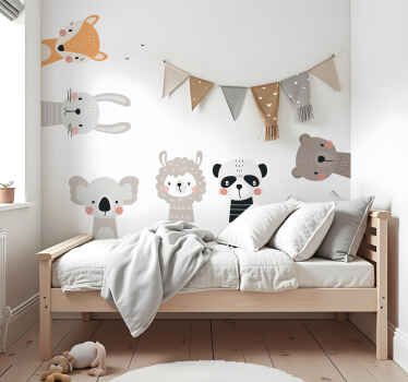 Skandinavisk dyrepakke wallsticker - TenStickers