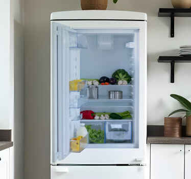 Open doors fridge sticker - TenStickers