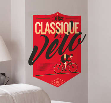 Vinilo ciclismo clásico estilo retro - TenVinilo