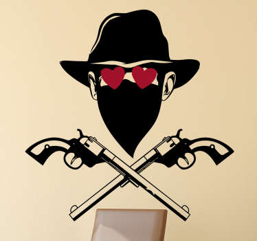 Wandtattoo Verliebter Bandit - TenStickers
