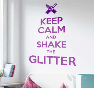 Adesivo decorativo Keep Calm Glitter - TenStickers