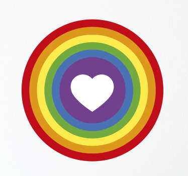 Sticker gay avec coeur - TenStickers
