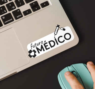 Pegatina para portátil futuro médico - TenVinilo