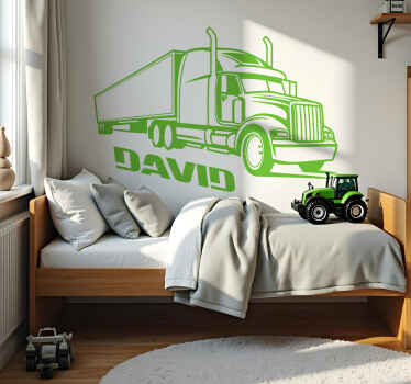 personalized truck toy decal - TenStickers