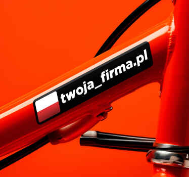 Profesjonalna naklejka na rower strona internetowa i flaga - TenStickers