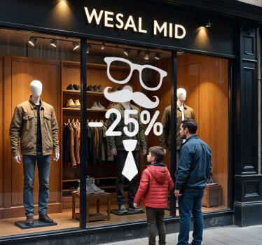 贴纸 店前标志 父亲节折扣 - TenStickers