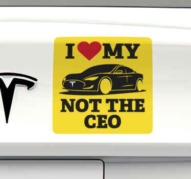 "Tesla Elon Musk" car sticker - TenStickers