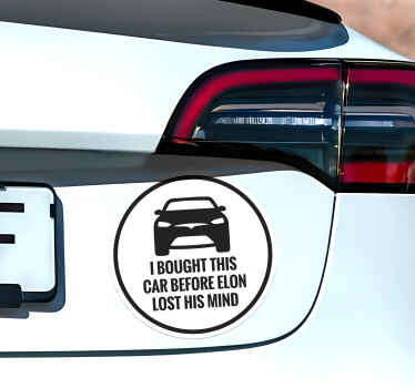 Vehicle sticker Tesla humour - TenStickers