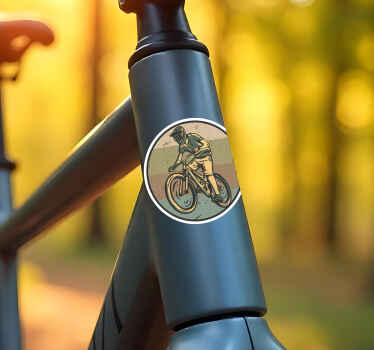 Vintage look bike sticker - TenStickers