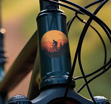 Calca para bicicleta puesta de sol naranja - TenVinilo