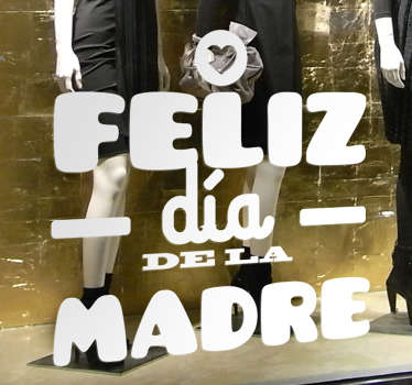 Vinilo etiqueta tienda día de la madre - TenVinilo