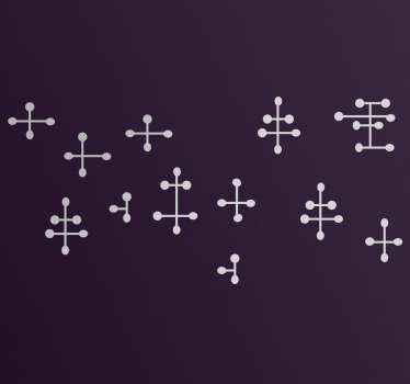 Creatieve sticker met strepen en bollen - TenStickers