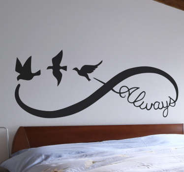 Infinity Love Bedroom Sticker - TenStickers