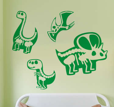 Dinosaurs x-ray wall sticker - TenStickers