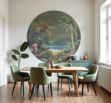 Cercle tropisk oase wallsticker - TenStickers