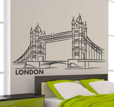 London Bridge sketch London wall sticker - TenStickers