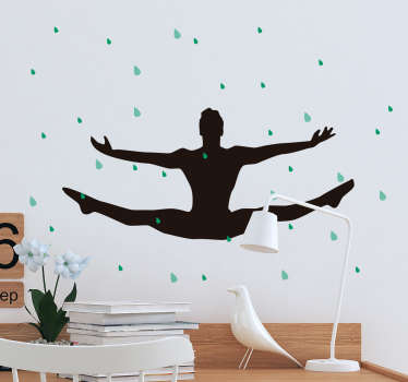 Adesivo decorativo Ballerino Sotto la Pioggia - TenStickers
