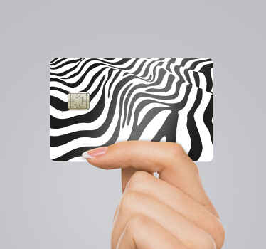 Zebra print original credit card sticker - TenStickers