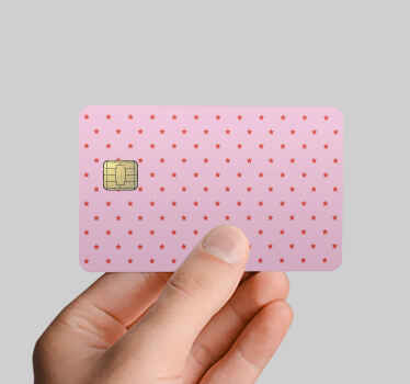 Vinilo tarjeta de crédito estrellas rojas - TenVinilo