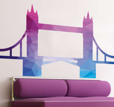 Adesivo murale London Bridge Acquerelli - TenStickers