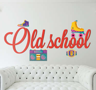 Old school 80s vintage wall decor - TenStickers