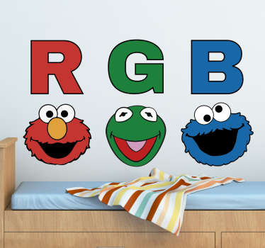 Børne klistermærke, RGB Sesame Street - TenStickers