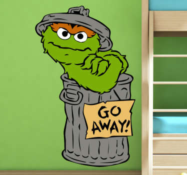 Muursticker Sesamstraat Oscar - TenStickers