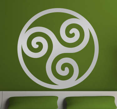 Celtic symbols Trisquel Abstract Wall Sticker - TenStickers