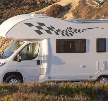 Wohnmobil Aufkleber rennblöcke seite - TenStickers