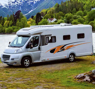 Swoosh side campervan decal - TenStickers