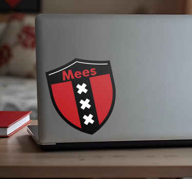 Amsterdams schild met gepersonaliseerde naam vlaggen sticker - TenStickers