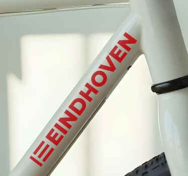 Eindhoven met vlag fiets sticker - TenStickers