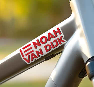 Eindhoven vlag met naam fiets sticker - TenStickers