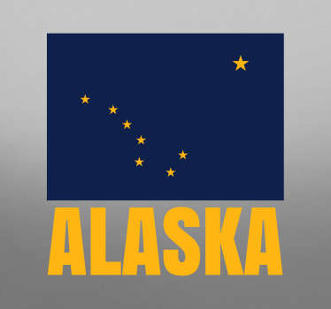 Vinilo bandera estrellas y rayas de alaska - TenVinilo